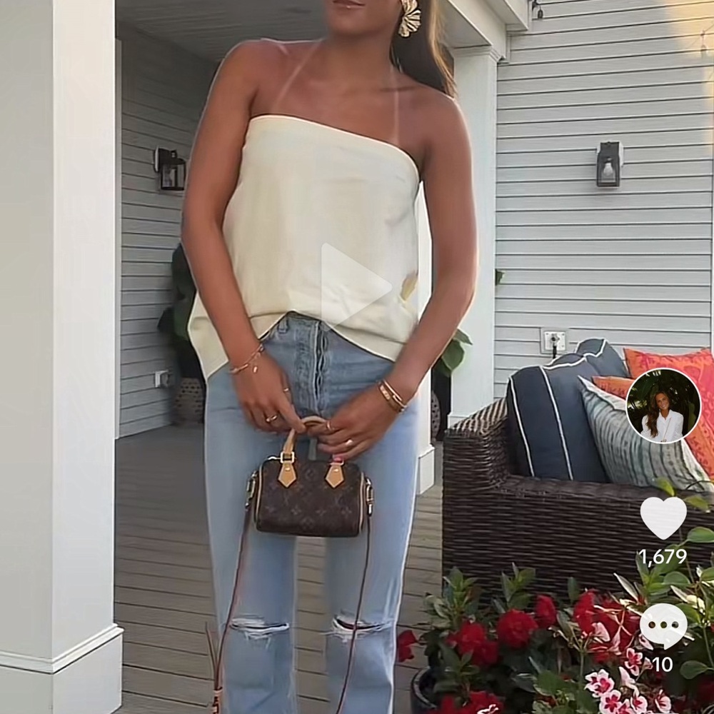 We Wore What Strapless Top M